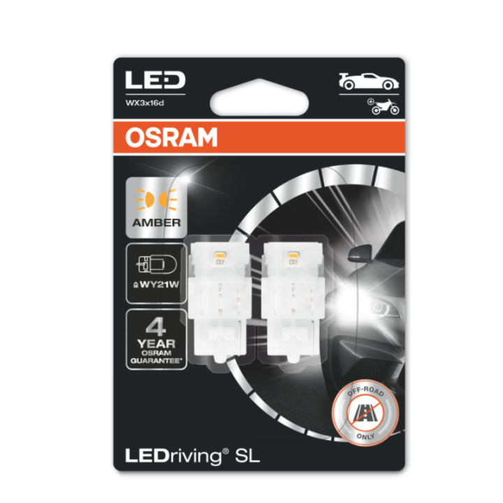 Żarówki samochodowe LED OSRAM LEDriving SL W21W YELLOW
