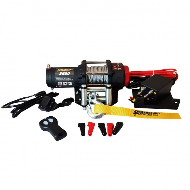 Wyciągarka 1587kg Kangaroowinch K3500 Powerwinch 12V ze sterowaniem bezprzewodowym 
