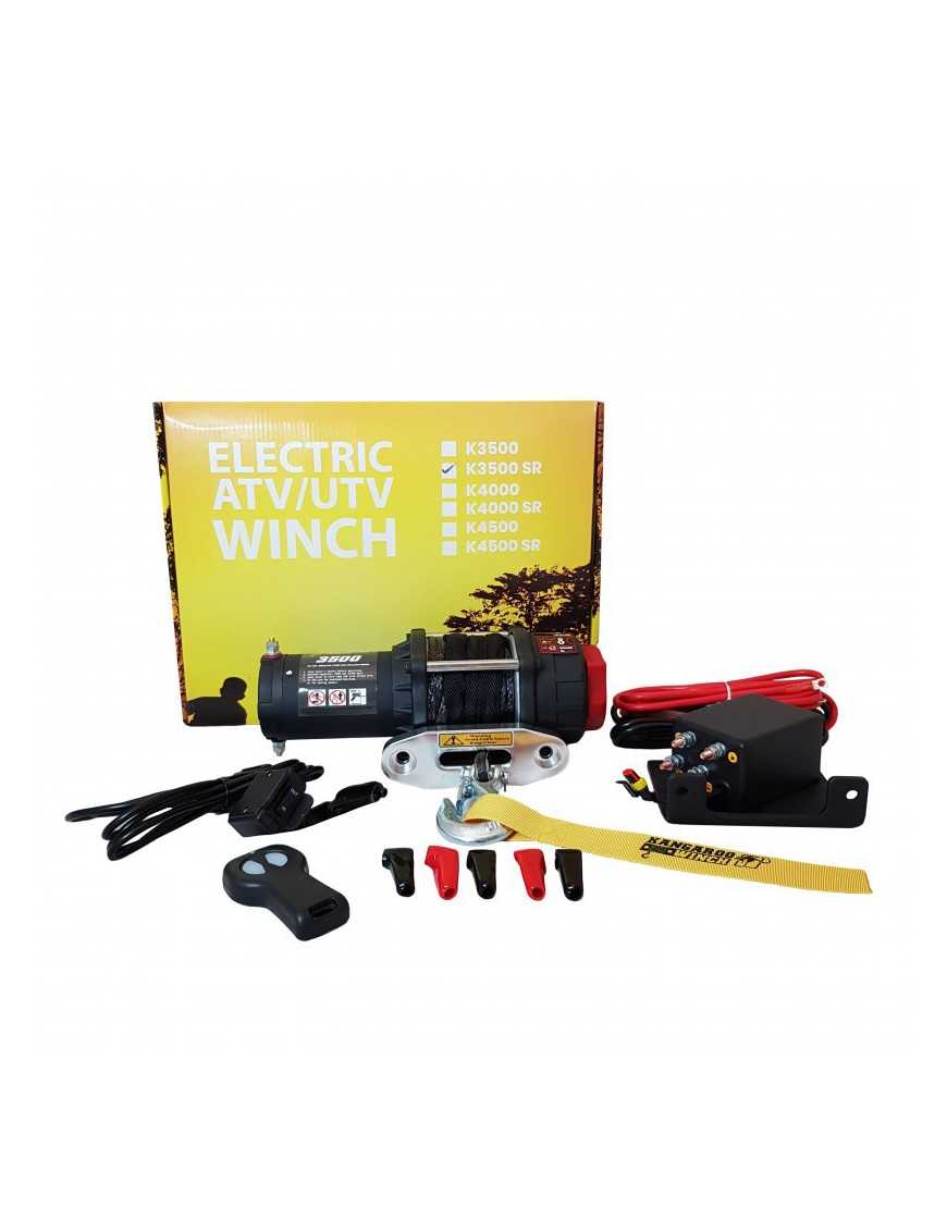 Wyciągarka Kangaroowinch K3500SR 1587kg  liną syntetyczną Powerwinch PW3500SR  12V ze sterowaniem bezprzewodowym