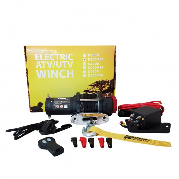 Wyciągarka Kangaroowinch K3500SR 1587kg  liną syntetyczną Powerwinch PW3500SR  12V ze sterowaniem bezprzewodowym