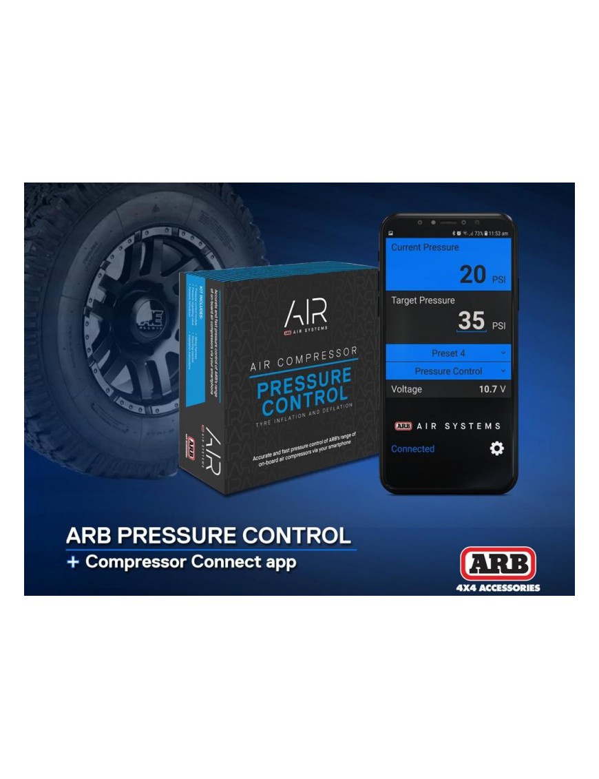 Zestaw kontroli ciśnienia i sterowanego pompowania do kompresorów ARB e-manometr, e-pistolet, e-deflator, 0830001