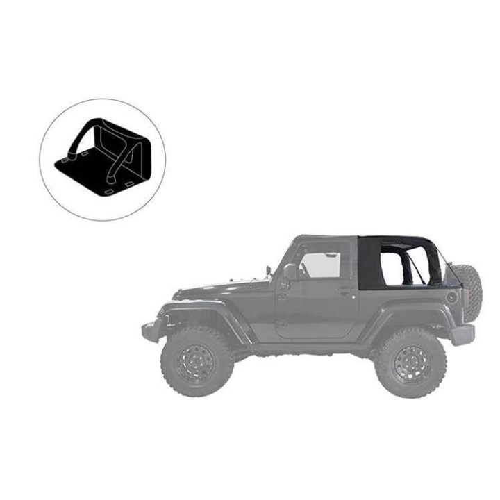 Dach miękki bezstelażowy typu Cargo ze ścianką WRangler JL