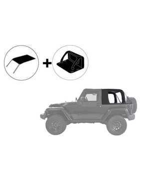 Dach miękki bezstelażowy typu Cargo ze ścianką WRangler JL