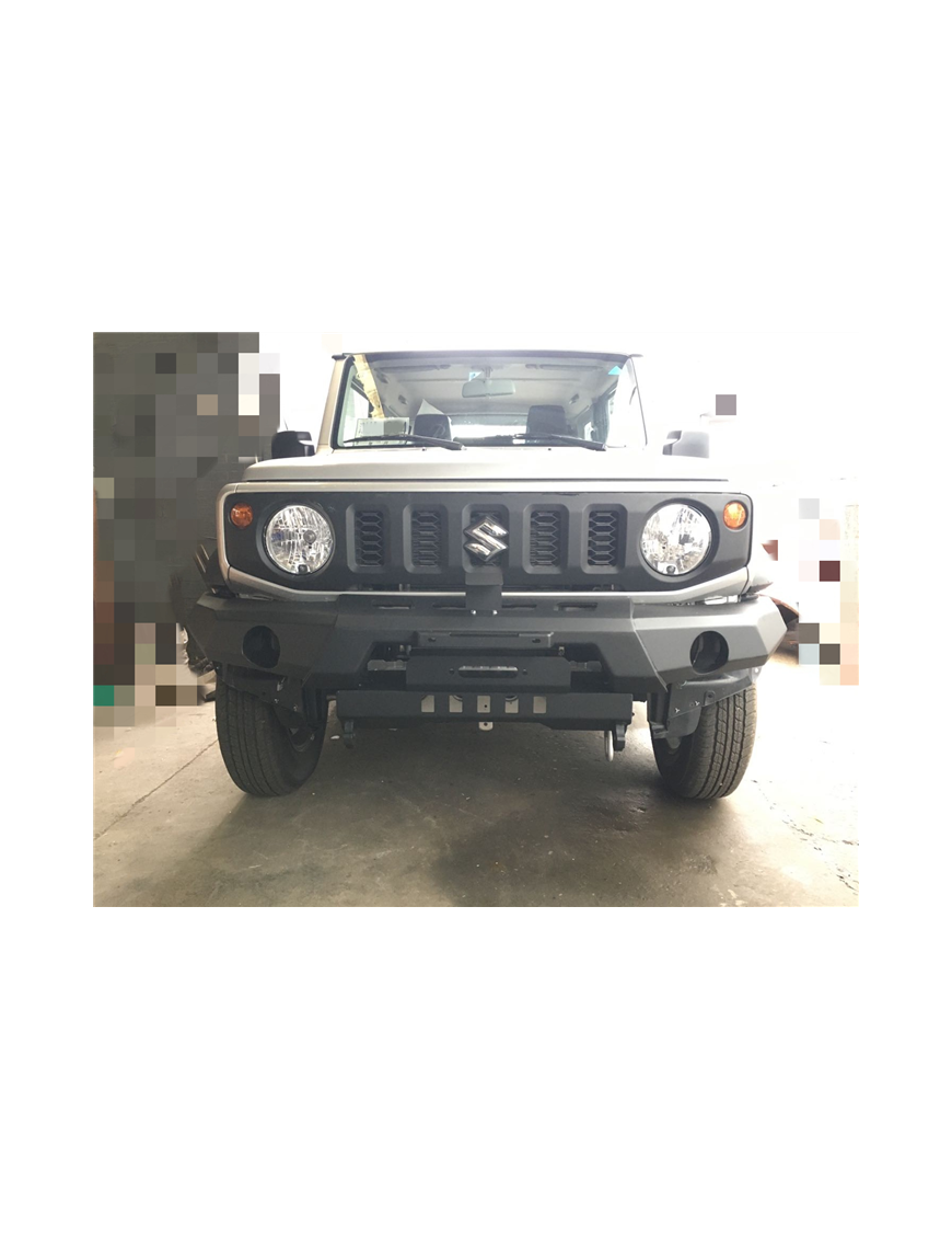 Zderzak przedni stalowy z płytą montażową wyciągarki SUZUKI JIMNY od 2018 Zderzak przedni stalowy z płytą montażową wyciągarki SUZUKI JIMNY od 2018
