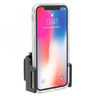 Uchwyt uniwersalny regulowany do telefonu bez futerału oraz w futerale lub etui o wymiarach: 62-77 mm (szer.), 2-10 mm (grubość)