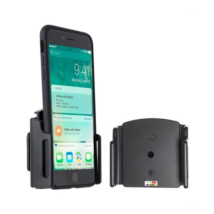 Uchwyt uniwersalny regulowany do telefonu bez futerału oraz w futerale lub etui o wymiarach: 80-94 mm (szer.), 2-10 mm (grubość)