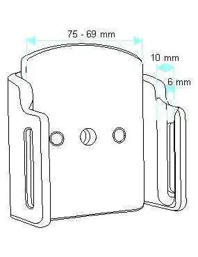 Uchwyt uniwersalny pasywny do smartfonów bez futerału oraz w futerale lub etui o wymiarach: 75-89 mm (szer.), 6-10 mm (grubość)