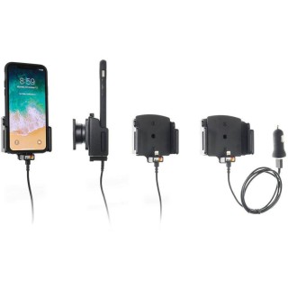 Uchwyt aktywny z kablem USB do Apple iPhone 12 Pro w futerale lub bez o wymiarach: 62-77 mm (szer.), 6-10 mm (grubość).