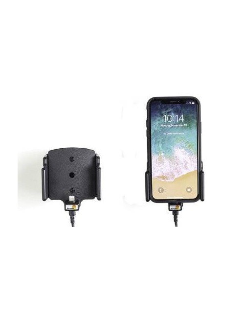 Uchwyt aktywny z kablem USB do Apple iPhone 12 Pro w futerale lub bez o wymiarach: 62-77 mm (szer.), 6-10 mm (grubość).