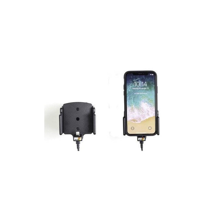 Uchwyt aktywny z kablem USB do Apple iPhone 12 Pro w futerale lub bez o wymiarach: 62-77 mm (szer.), 6-10 mm (grubość).