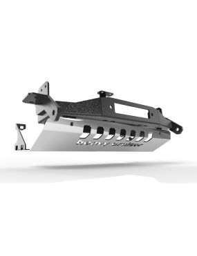 Osłona czołowa z płytą montażową wyciągarki aluminiowa Jeep Cherokee Liberty KJ 2.5d 2.8d 3.7 2002-2008