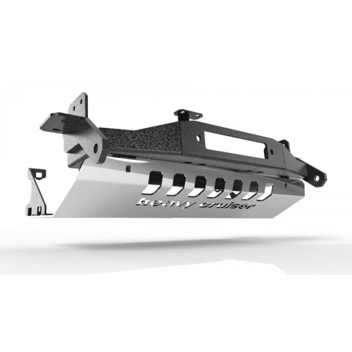 Osłona czołowa z płytą montażową wyciągarki aluminiowa Jeep Cherokee Liberty KJ 2.5d 2.8d 3.7 2002-2008