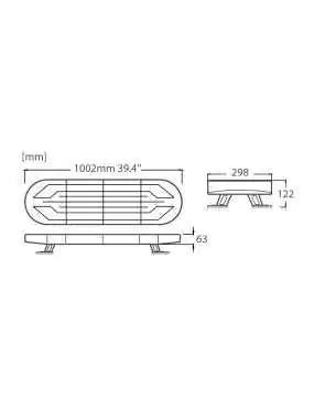 Belka ostrzegawcza LED 1240x286 R10 R65 TA2 