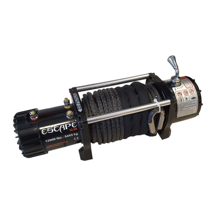 Wyciągarka Escape 12000lbs 12.0X 5443kg z liną synt. szarą 12V