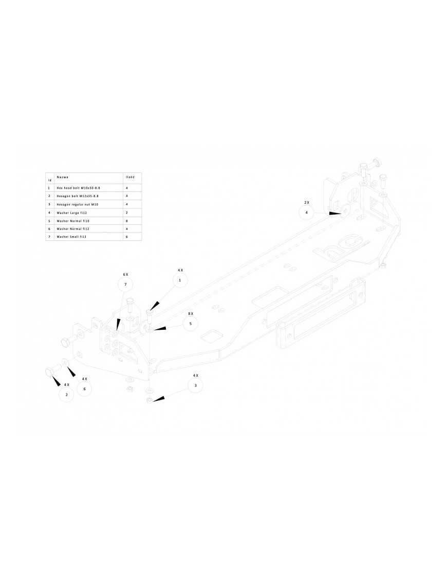 Toyota Land Cruiser 150 J150 J15 Prado 2009-2013 płyta montażowa wyciągarki OFFROAD