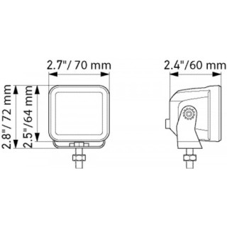 Hella 1FA 358 176-801 LED Cube KIT 2.7" Flood