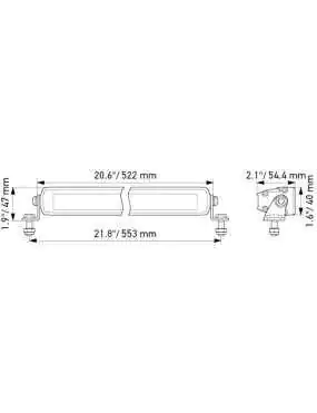 Lampa LED Hella Black Magic 20" Spot 1FJ 358 176-301