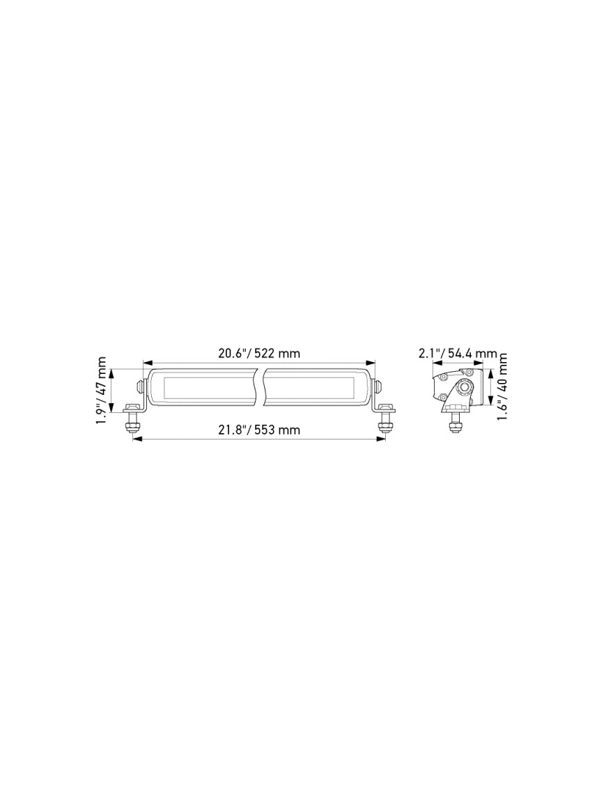 Lampa LED Hella Black Magic 20" Spot 1FJ 358 176-301