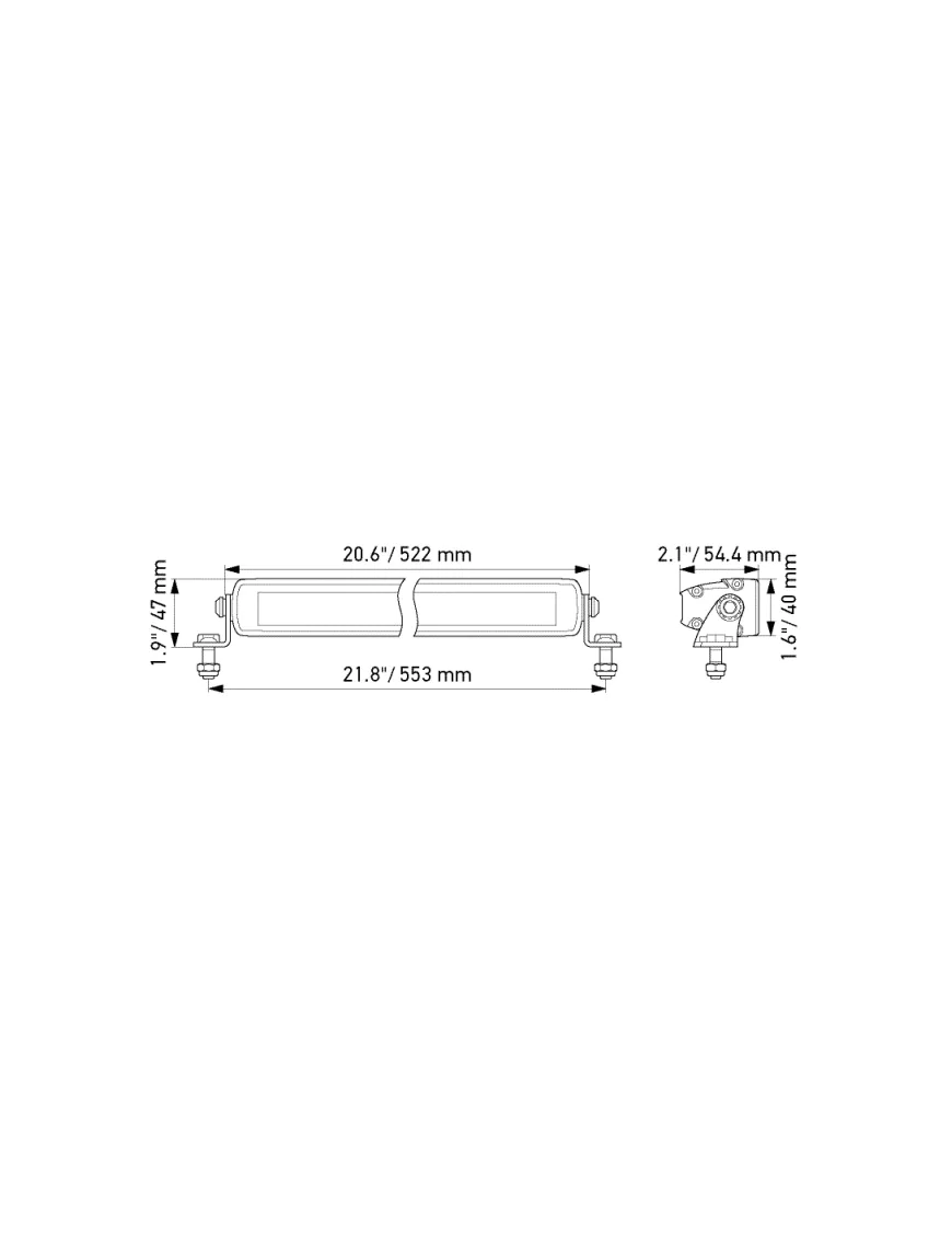 Lampa LED Hella Black Magic 20" Spot 1FJ 358 176-301