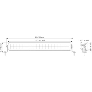 Lampa LED Hella Black Magic 21,5" Spot 1FJ 358 176-401