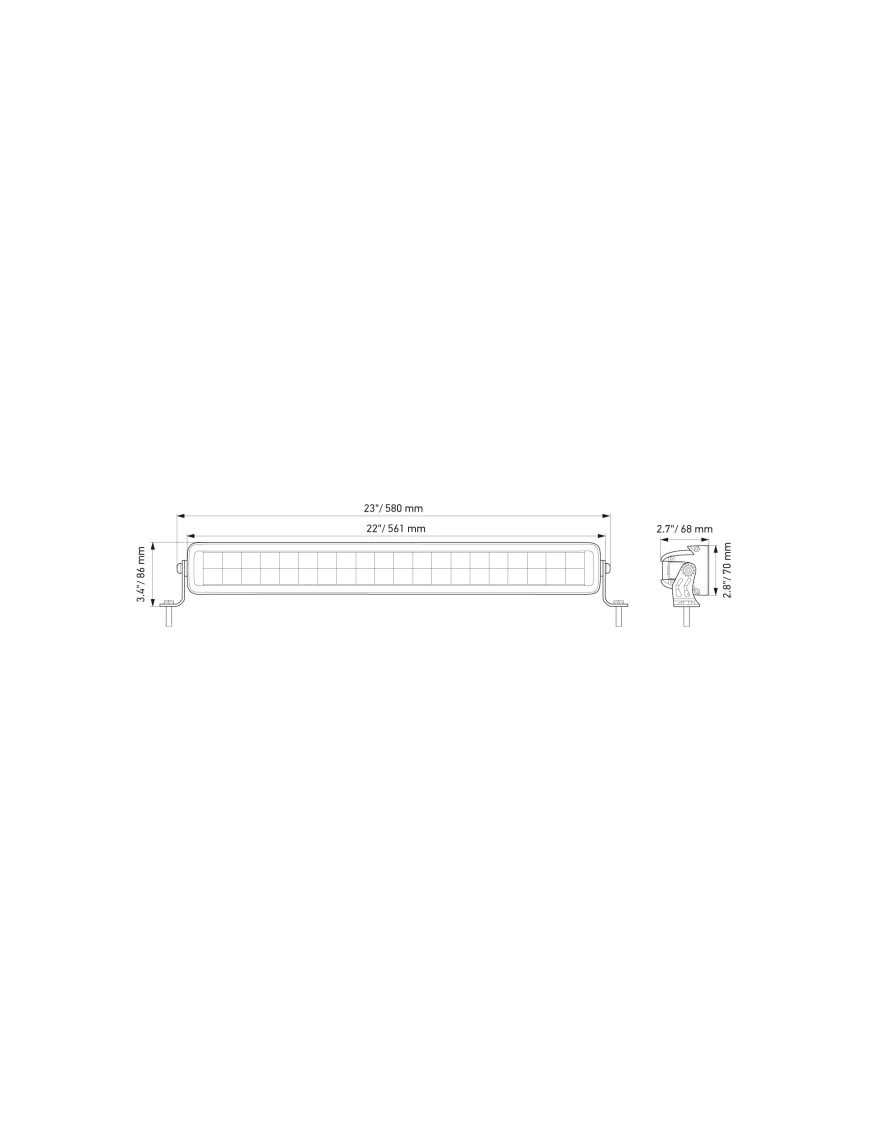 Lampa LED Hella Black Magic 21,5" Spot 1FJ 358 176-401