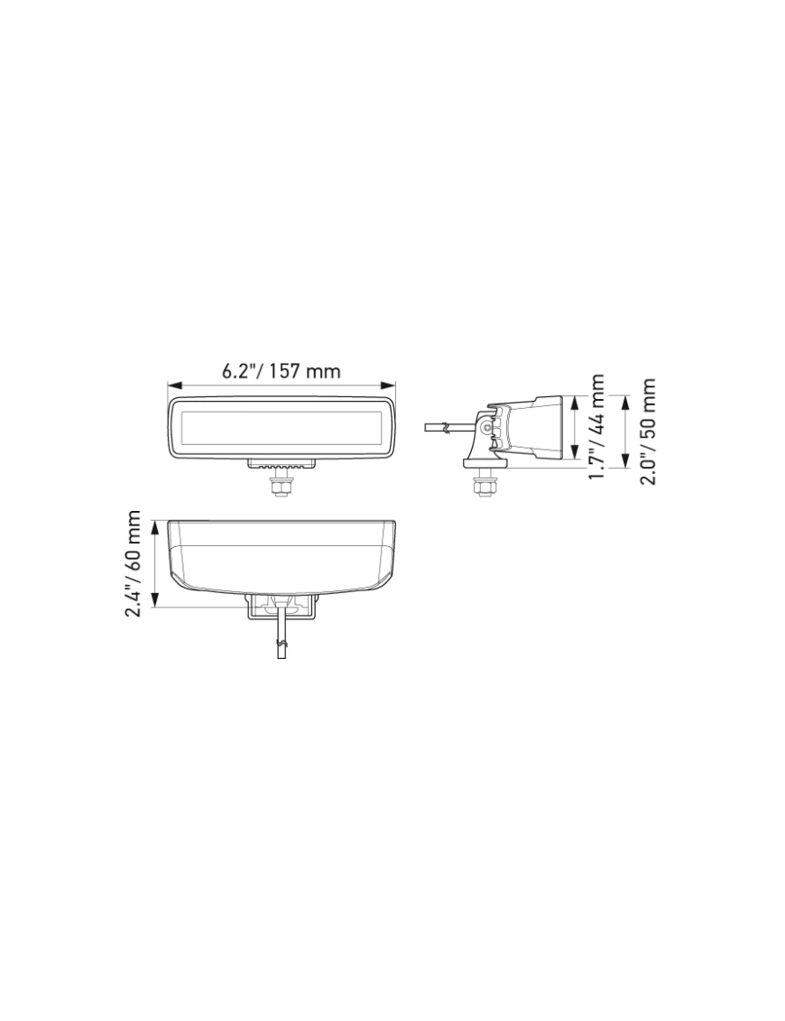 Lampa LED Hella Black Magic 6,2" Spot 1FB 358 176-211