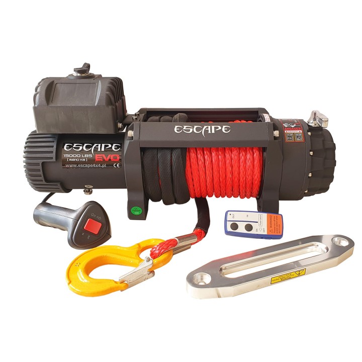 Syntetyczna 15000 Wyciagarka Escape EVO 6810kg IP68 12V wodoszczelna