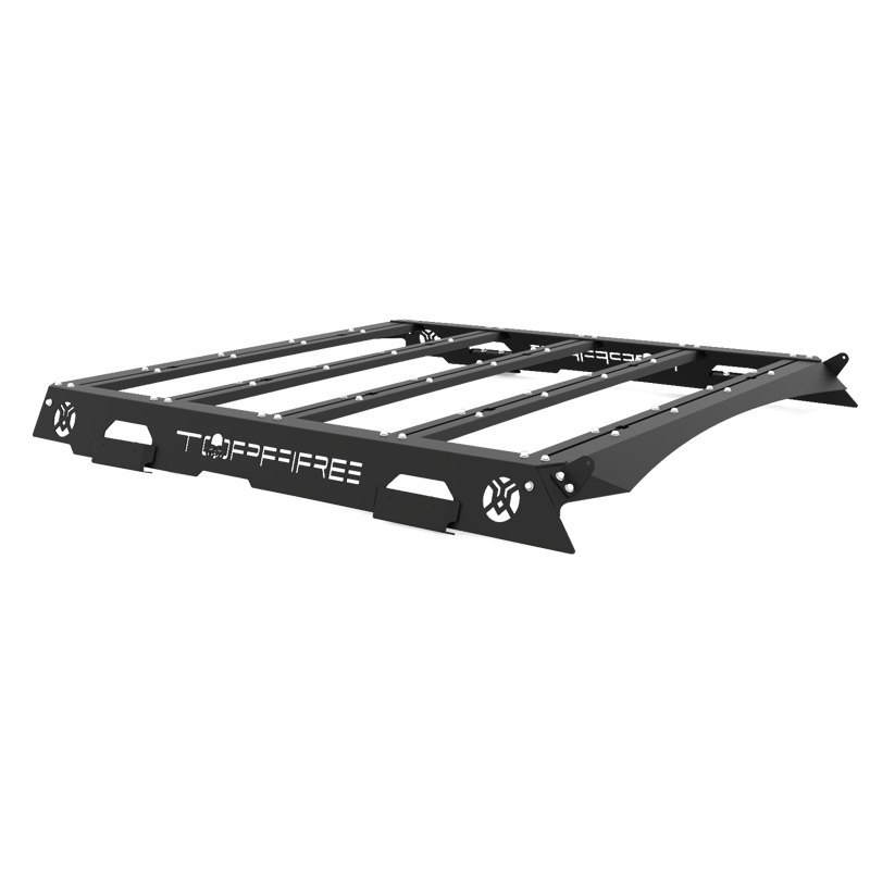 Bagażnik dachowy TopFire Jeep Wrangler JL, aluminiowa platforma w kolorze czarnym