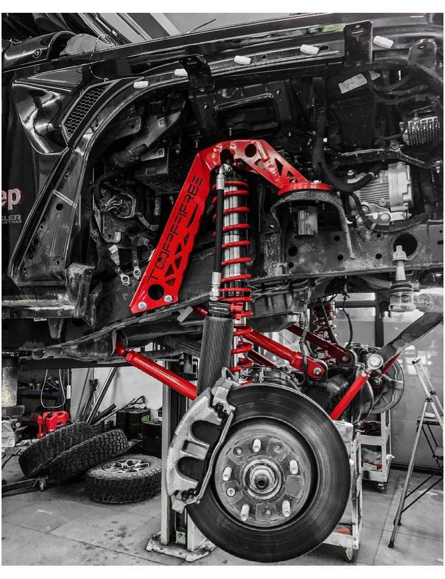 Zestaw mocowań Coilover TopFire Jeep Wrangler JL Zestaw mocowań Coilover TopFire Jeep Wrangler JL