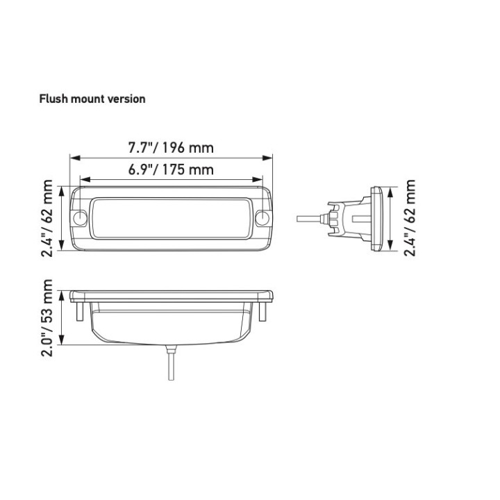 Hella Black Magic do zabudowy FLOOD 1FB 358 176-221 