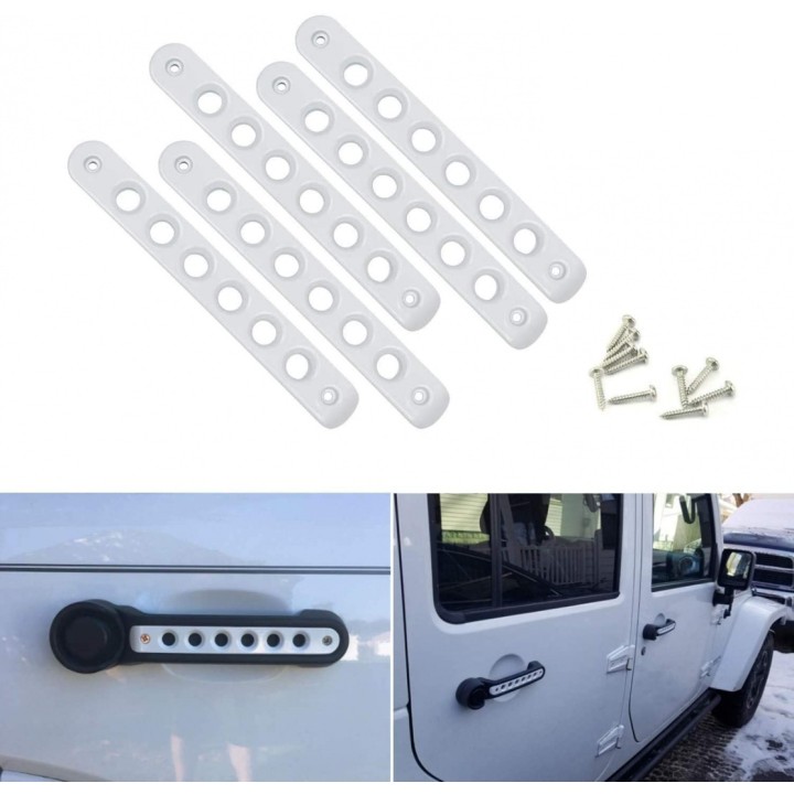 Wkładki klamek Jeep Wrangler - srebrne
