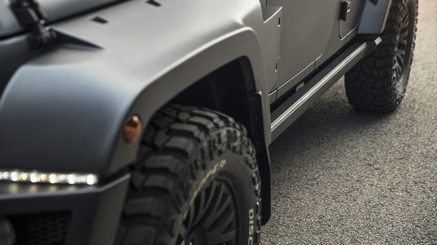 Progi elektryczne Jeep Wrangler JKU 4D schowane pod nadwoziem