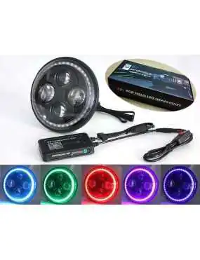 Reflektory LED RGB z DRL Jeep Wrangler