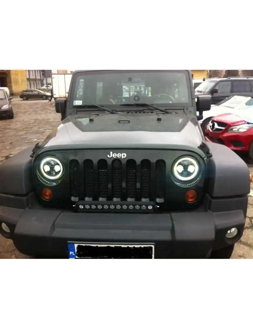 Reflektory LED Jeep Wrangler JK - HOMOLOGACJA E8