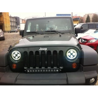 Reflektory LED Jeep Wrangler JK - HOMOLOGACJA E8