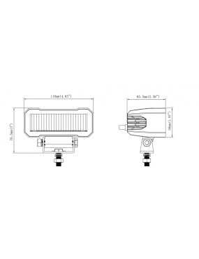 Reflektor drogowy 2xLED  12x6x5cm  1750LM