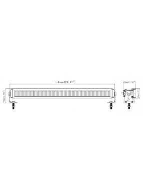 Reflektor drogowy LED + pozycja pasek LED 545mm 5730Lm