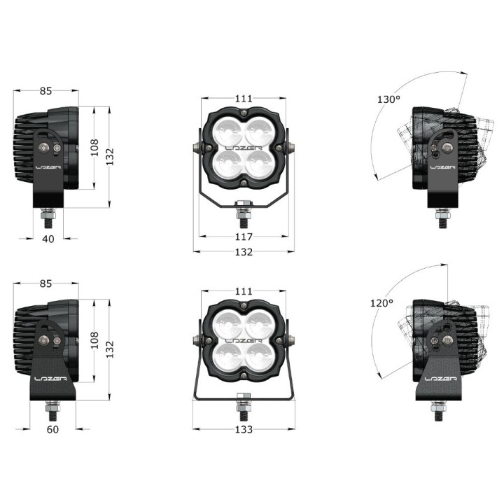 Lampa robocza LED LAZER UTILITY 45 New Generation