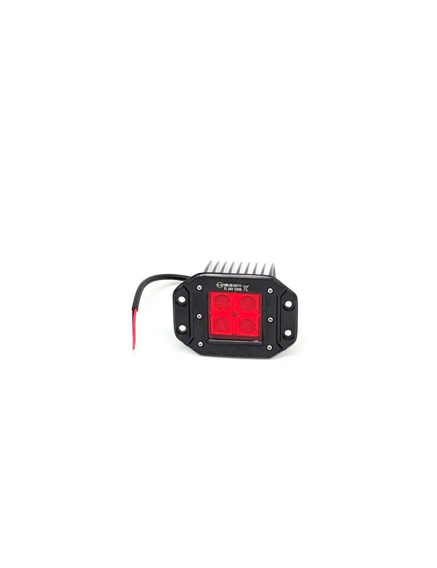 Lampa LED 4x3W Habitat Czerwona FLOOD z uchwytami montażowymi do zabudowy w zderzak Lampa LED 4x3W Habitat Czerwona FLOOD z uchwytami montażowymi do zabudowy w zderzak