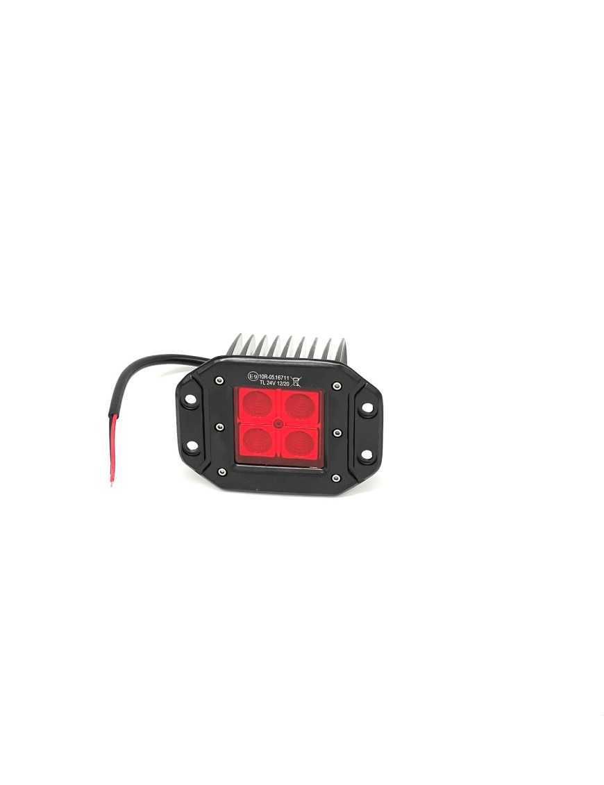 Lampa LED 4x3W Habitat Czerwona FLOOD z uchwytami montażowymi do zabudowy w zderzak Lampa LED 4x3W Habitat Czerwona FLOOD z uchwytami montażowymi do zabudowy w zderzak