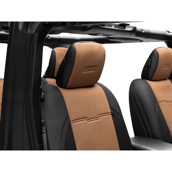 Komplet pokrowców na fotele neoprene black/tan Smittybilt GEN2