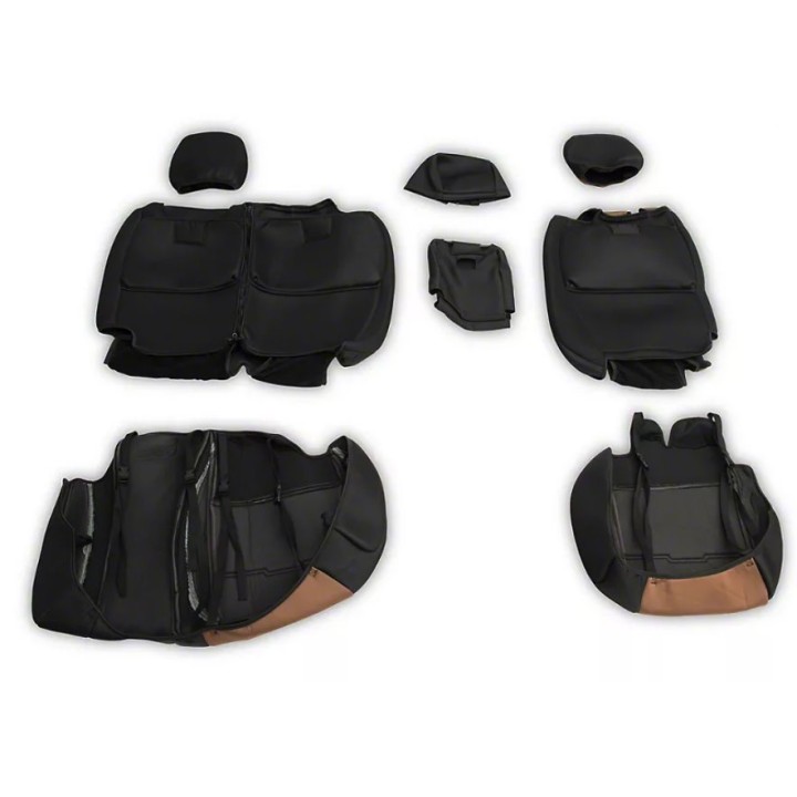 Komplet pokrowców na fotele neoprene black/tan Smittybilt GEN2