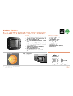 RIVAL LED Reversing light by Osram for Rival rear bumper