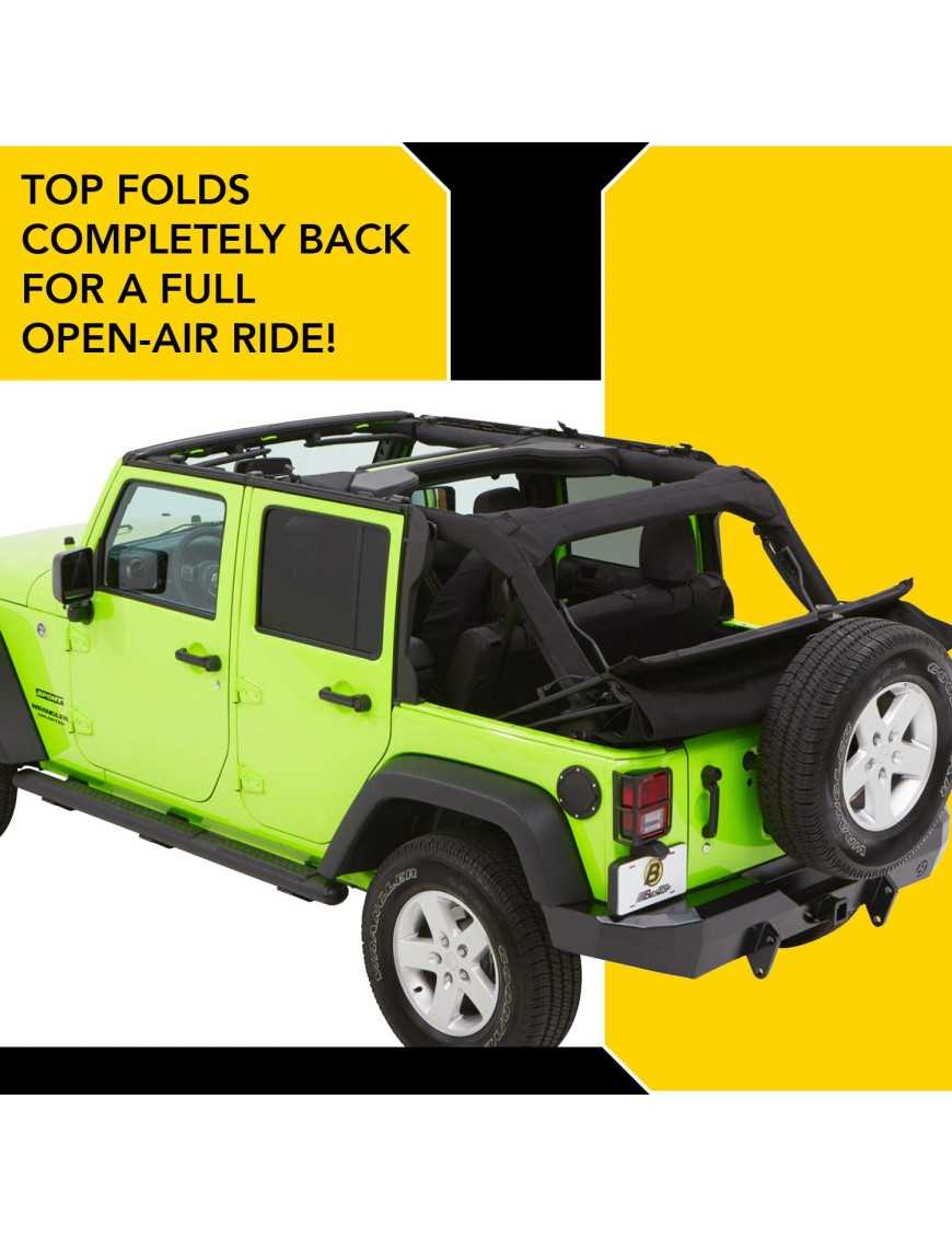 Bestop 54923-35 Black Diamond Trektop NX Glide Convertible Soft Top 4-Door
