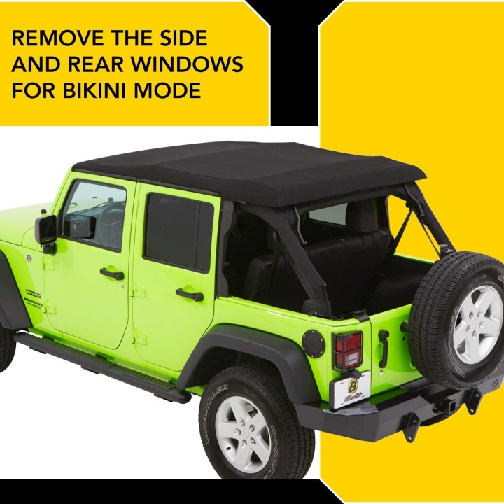 Bestop 54923-35 Black Diamond Trektop NX Glide Convertible Soft Top 4-Door