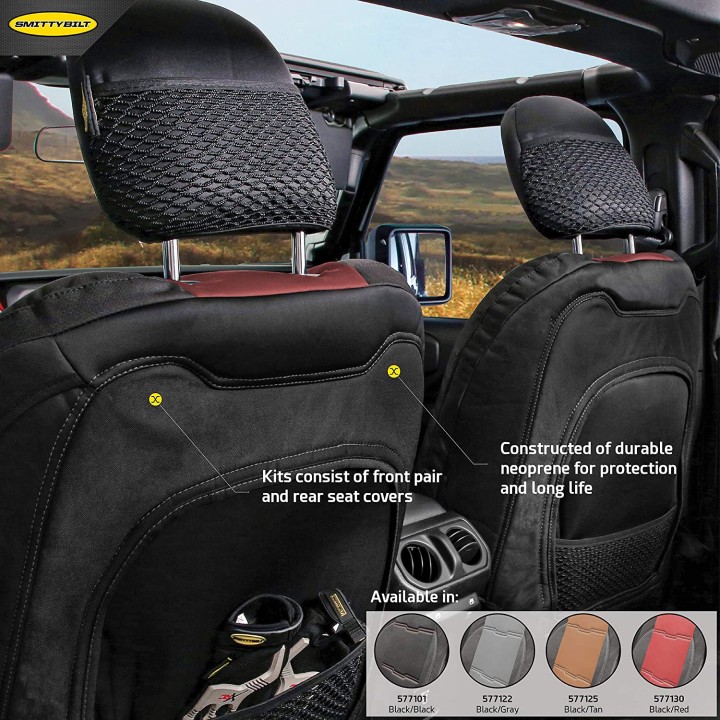Komplet pokrowców na fotele neoprene RED Smittybilt GEN2