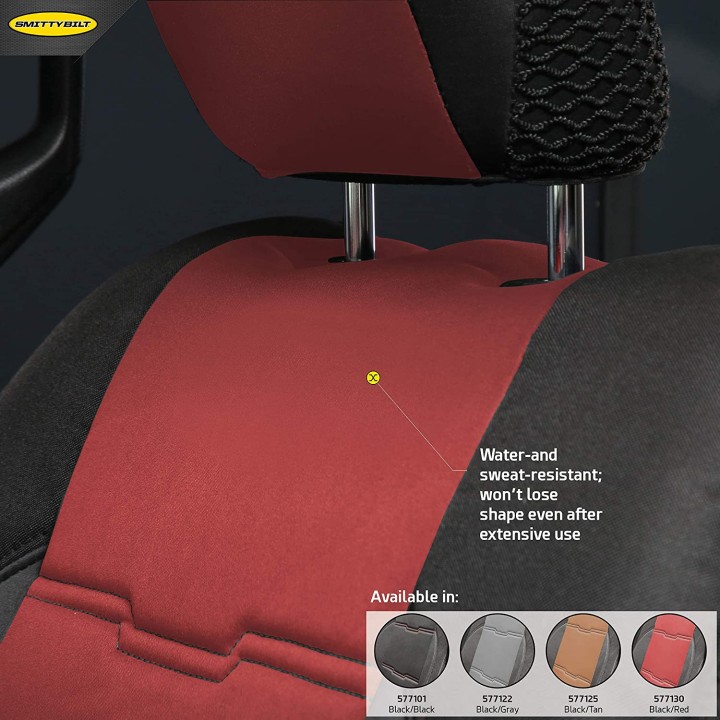 Komplet pokrowców na fotele neoprene RED Smittybilt GEN2