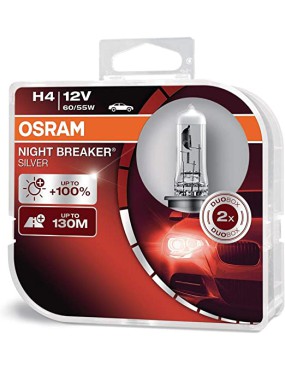 Żarówki H4 Osram Night Breaker Silver 100% - 2szt