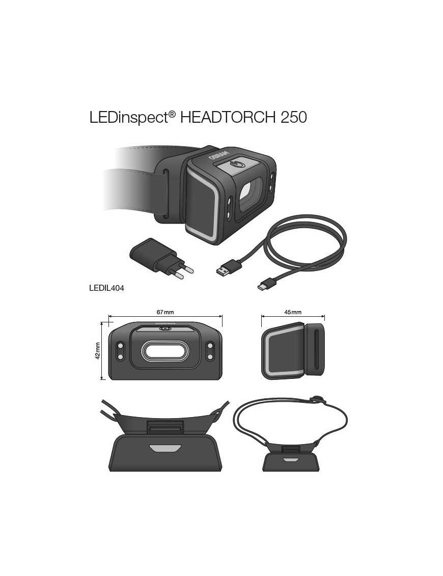 LEDinspect HEADTORCH250 czołówka