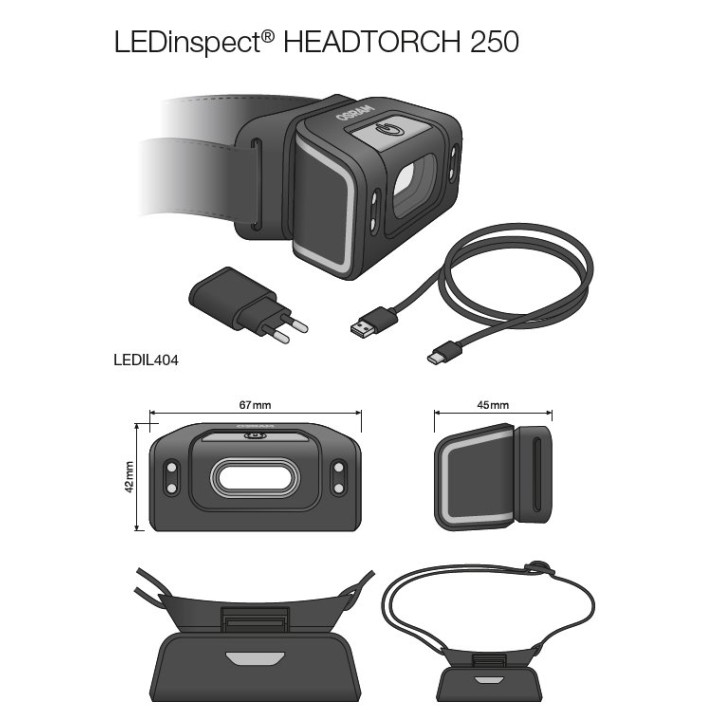LEDinspect HEADTORCH250 czołówka